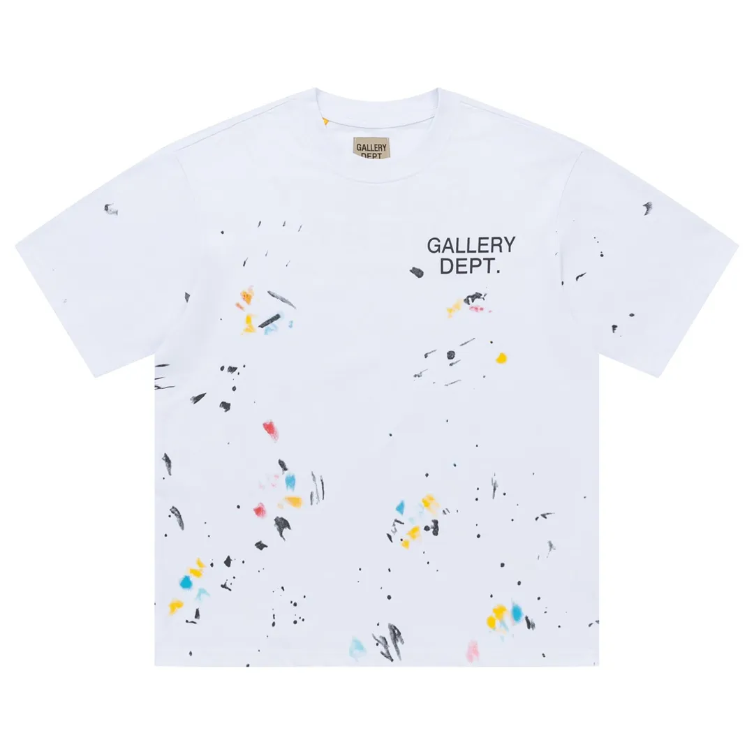 Model D136 Gallery dept American trendy brand full-body dot printed high street short-sleeved T-shirt. The printing is breathable, soft and non-sticky. After shrinking and shaping, it is soft, comfortable and breathable, does not pill, does not fade or change shape, S to XL, p110